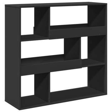  Bookcase Black 100x33x94.5 cm Engineered Wood