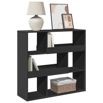  Bookcase Black 100x33x94.5 cm Engineered Wood