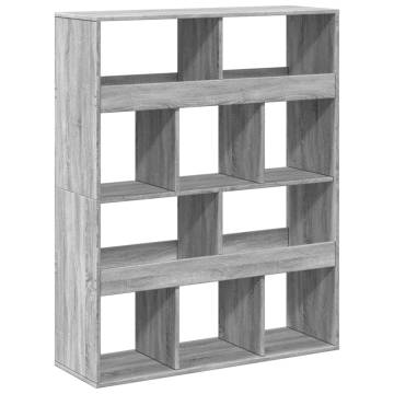  Room Divider Grey Sonoma 100x33x125.5 cm Engineered Wood