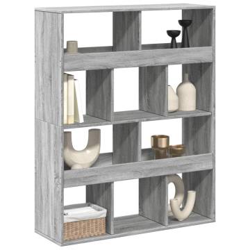  Room Divider Grey Sonoma 100x33x125.5 cm Engineered Wood