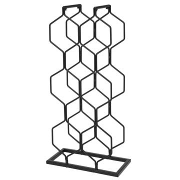 Home&Styling Wine Rack for 8 Bottles Metal Black