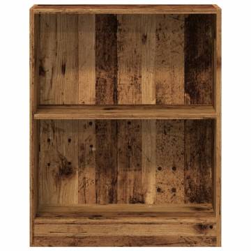  Bookcase Old Wood 60x24x76 cm Engineered Wood