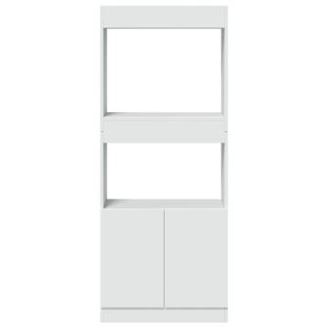  Highboard White 63x33x140 cm Engineered Wood