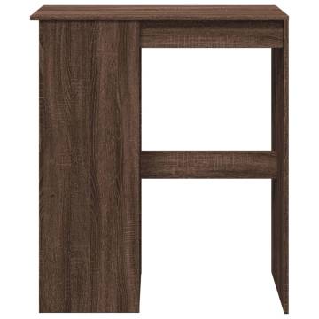  Bar Table with Racks Brown Oak 90x47.5x103.5 cm Engineered Wood