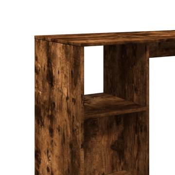  Bar Table with Shelf Smoked Oak 124x46x103.5 cm Engineered Wood