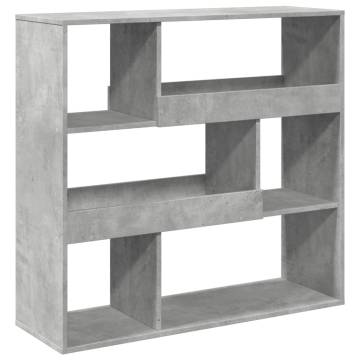  Book CabinetRoom Divider Concrete Grey 100x33x94.5 cm