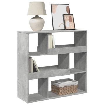  Book CabinetRoom Divider Concrete Grey 100x33x94.5 cm