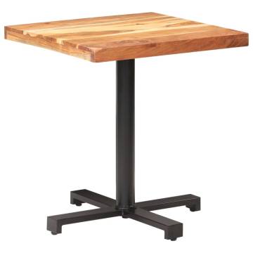  Bistro Table Square 70x70x75 cm Solid Acacia Wood