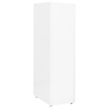  Mobile File Cabinet White 28x41x109 cm Metal