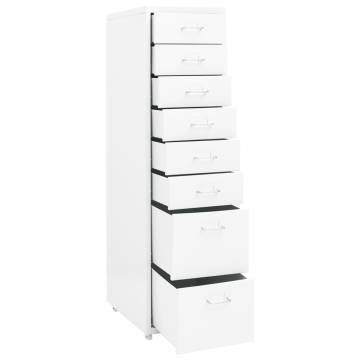  Mobile File Cabinet White 28x41x109 cm Metal