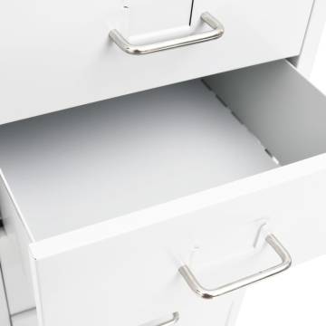  Mobile File Cabinet White 28x41x109 cm Metal