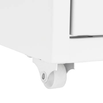  Mobile File Cabinet White 28x41x109 cm Metal