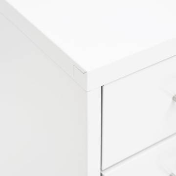  Mobile File Cabinet White 28x41x109 cm Metal