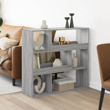  Bookcase Grey Sonoma 100x33x94.5 cm Engineered Wood