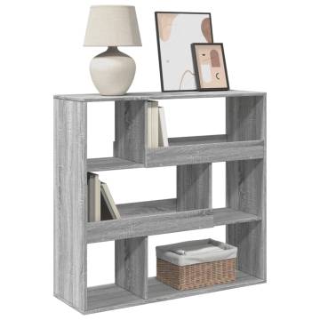  Bookcase Grey Sonoma 100x33x94.5 cm Engineered Wood