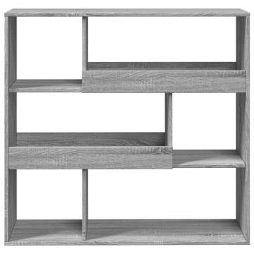  Bookcase Grey Sonoma 100x33x94.5 cm Engineered Wood