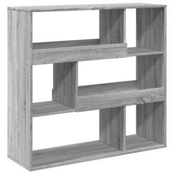  Bookcase Grey Sonoma 100x33x94.5 cm Engineered Wood