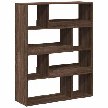  Bookcase Brown Oak 100x33x125.5 cm Engineered Wood