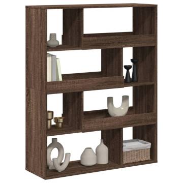  Bookcase Brown Oak 100x33x125.5 cm Engineered Wood