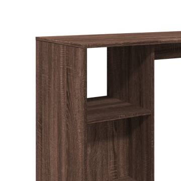  Bar Table with Shelf Brown Oak 124x46x103.5 cm Engineered Wood