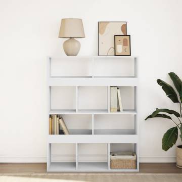  Bookcase White 100x33x125.5 cm Engineered Wood