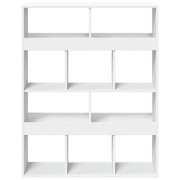  Bookcase White 100x33x125.5 cm Engineered Wood