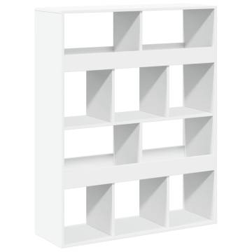  Bookcase White 100x33x125.5 cm Engineered Wood