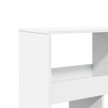  Bookcase White 100x33x125.5 cm Engineered Wood