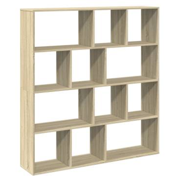  Book Cabinet Sonoma Oak 132x29x141.5 cm Engineered Wood