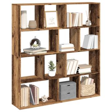  Book Cabinet Old Wood 132x29x141.5 cm Engineered Wood