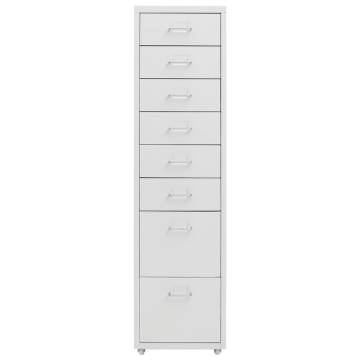  Mobile File Cabinet Grey 28x41x109 cm Metal