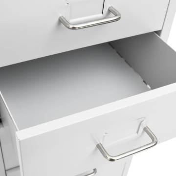  Mobile File Cabinet Grey 28x41x109 cm Metal