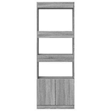  Highboard Grey Sonoma 63x33x180 cm Engineered Wood