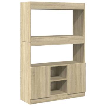  Highboard Sonoma Oak 92x33x140 cm Engineered Wood