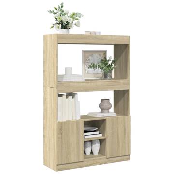  Highboard Sonoma Oak 92x33x140 cm Engineered Wood