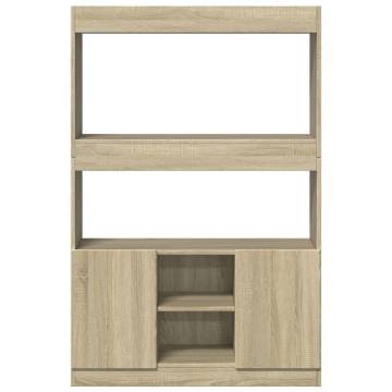  Highboard Sonoma Oak 92x33x140 cm Engineered Wood