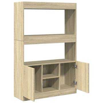  Highboard Sonoma Oak 92x33x140 cm Engineered Wood