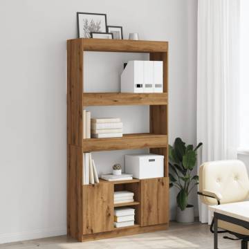  Highboard Artisian Oak 92x33x180 cm Engineered Wood