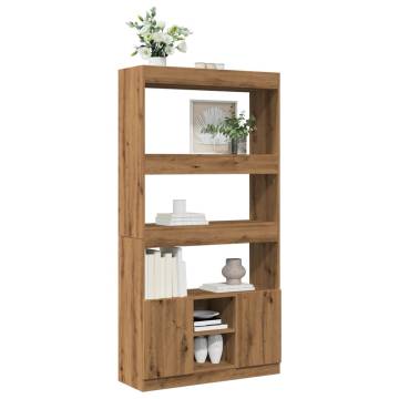  Highboard Artisian Oak 92x33x180 cm Engineered Wood