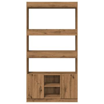  Highboard Artisian Oak 92x33x180 cm Engineered Wood