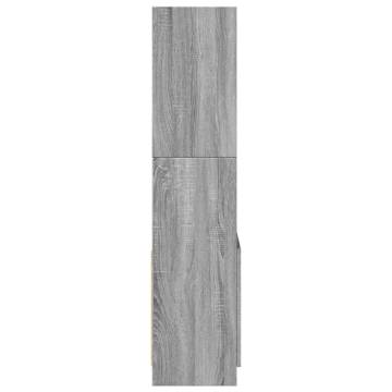  Highboard Grey Sonoma 63x33x140 cm Engineered Wood