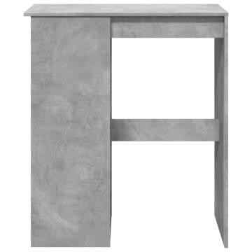  Bar Table with Racks Concrete Grey 90x47.5x103.5 cm Engineered Wood