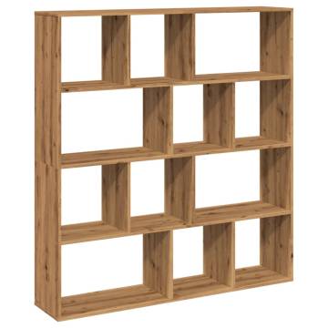  Book Cabinet Artisian Oak 132x29x141.5 cm Engineered Wood