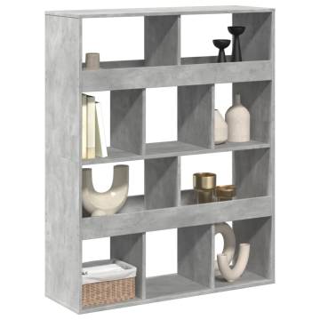  Room Divider Concrete Grey 100x33x125.5 cm Engineered Wood