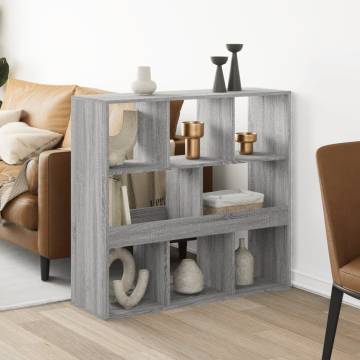  Room Divider Grey Sonoma 100x33x94.5 cm Engineered Wood