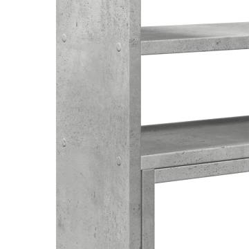  Desk Organiser Adjustable Concrete Grey 40x17x41 cm Engineered Wood