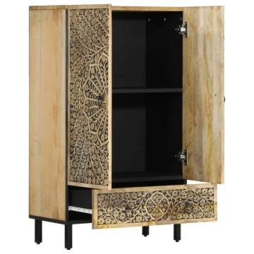  Highboard 60x33x100 cm Solid Wood Mango