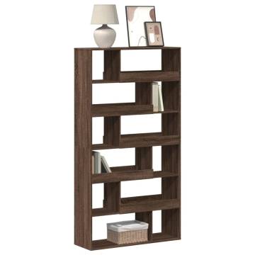  Bookcase Brown Oak 100x33x187.5 cm Engineered Wood