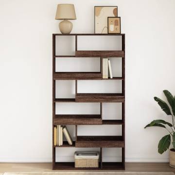  Bookcase Brown Oak 100x33x187.5 cm Engineered Wood