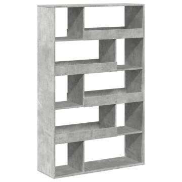  Bookcase Concrete Grey 100x33x156.5 cm Engineered Wood